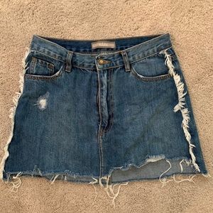 Ripped Jean skirt